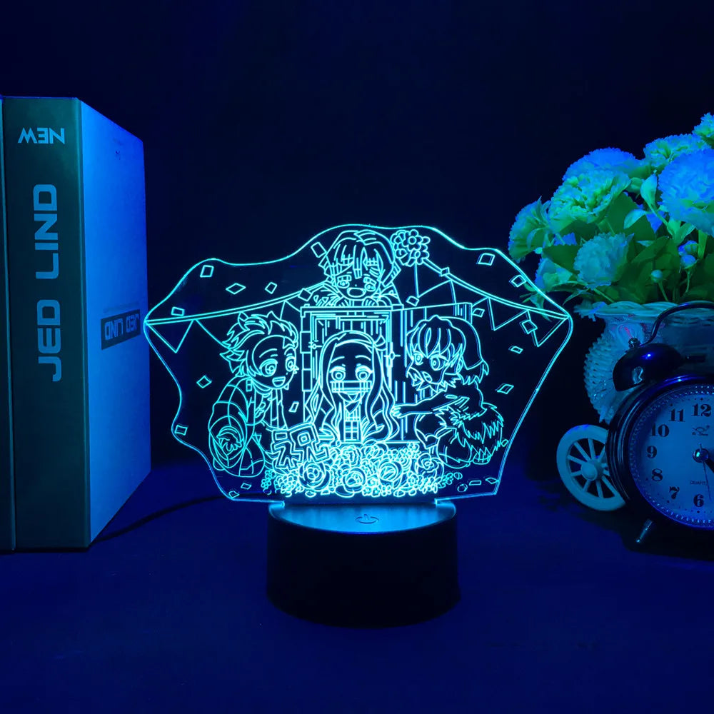Tanjiro x Zenitsu x Inosuke x Nezuko : Demon Slayer Led Lights