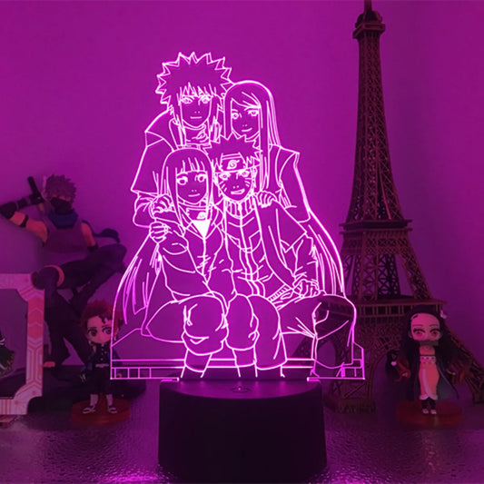 Minato x Naruto x Hinata x Kushina : Naruto Led Light